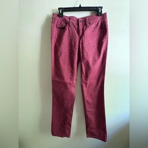 LOFT Women's Straight Leg Jeans - paisley print - size 26